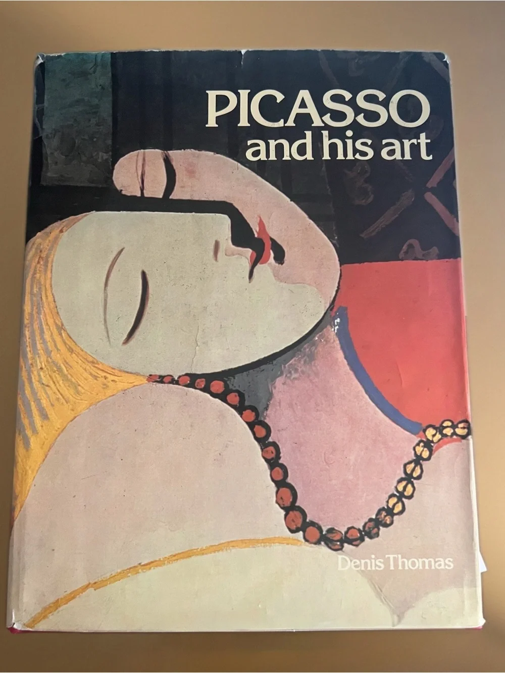 PICASSO and His Art - Vintage Decorative Home Art Book (Beige, Pink, Black)